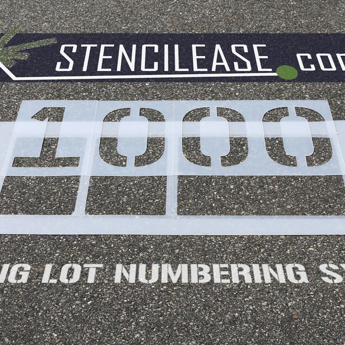 Stencil Ease Parking Lot Numbering System | How to Stencil Parking Lot Numbers