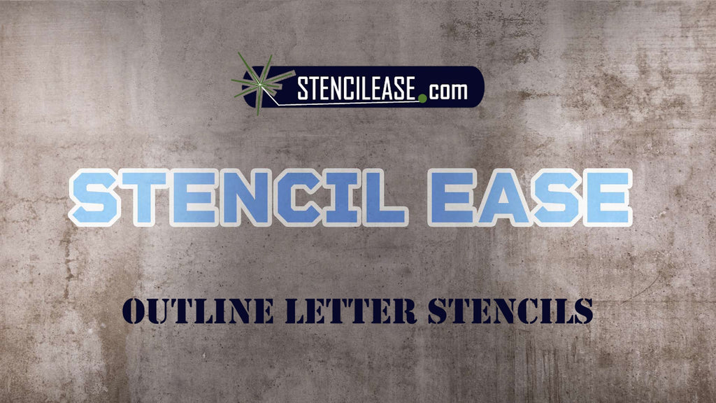 Outline Letter Stencils from Stencil Ease
