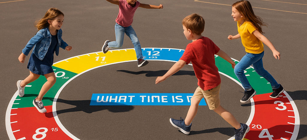 How to Paint an Analogue Clock Playground Stencil on Pavement: Step-by-Step Tutorial