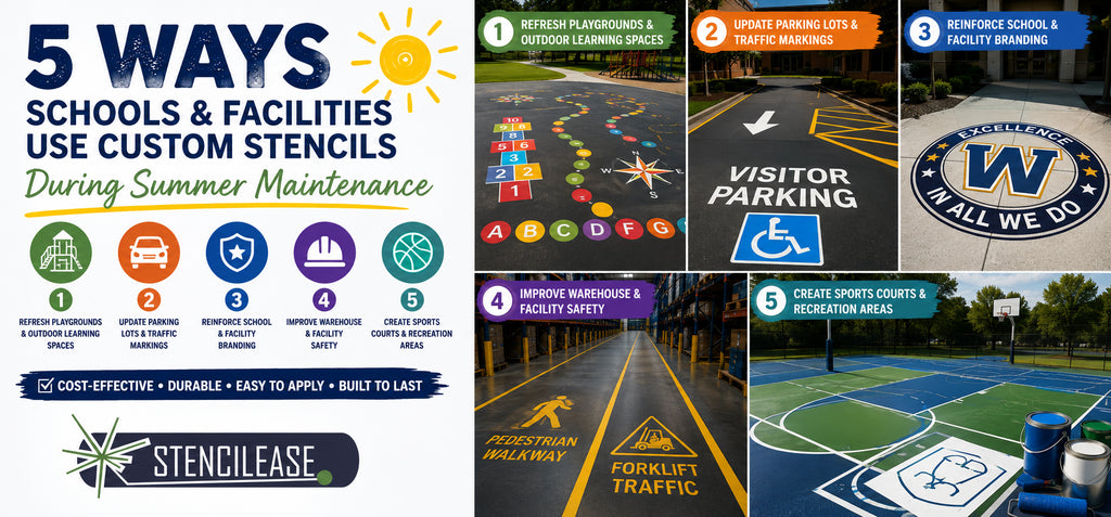 5 Ways Schools and Facilities Use Custom Stencils During Summer Maintenance