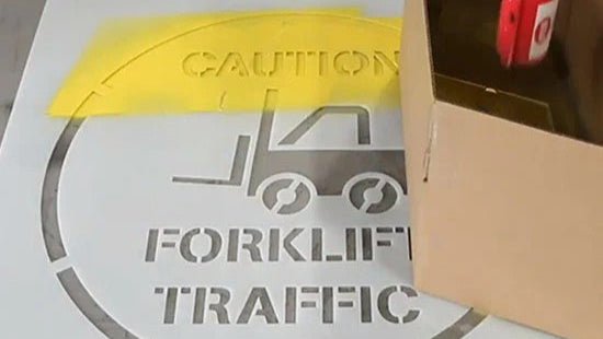 Warehouse Safety Stencil Marking
