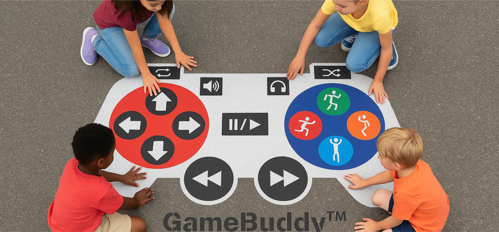 How to Paint the Game Buddy™ Playground Stencil on Pavement (Asphalt or Concrete)