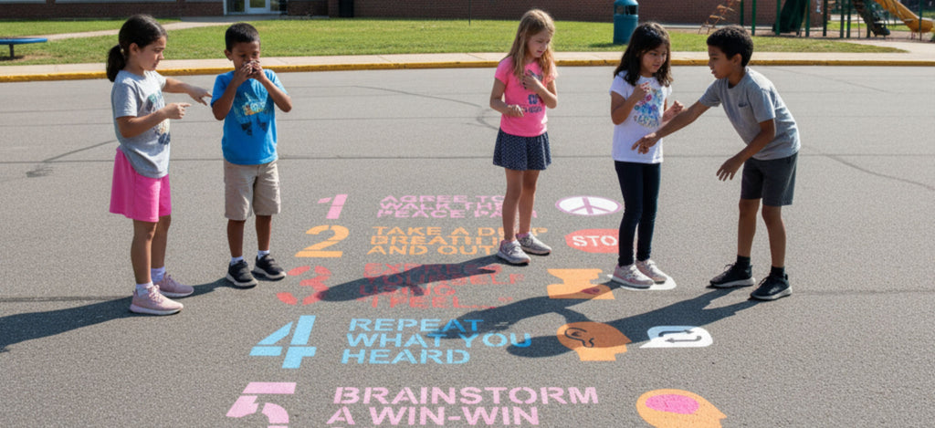 DIY Peace Path Playground Stencil: Full Application Tutorial