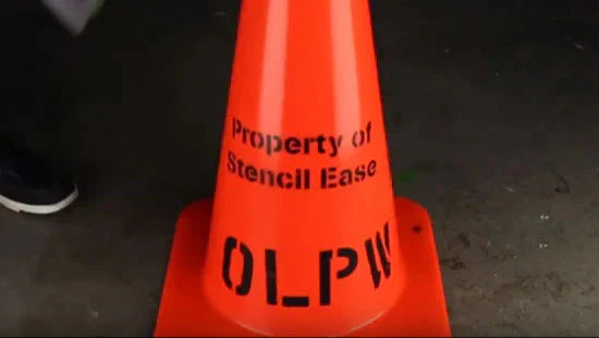 Using Lettering Stencils to Mark Surfaces