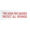 Two Hour | FIRE WALL Stencil | 3 inch letters | Heavy-Duty Self-Supporting