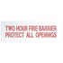 Two Hour | FIRE WALL Stencil | 3 inch letters | Heavy-Duty Self-Supporting