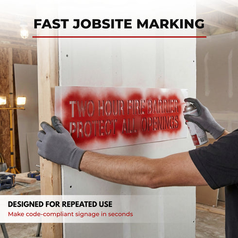 Two Hour | Fire Barrier and Smoke Barrier Signs | Fire Code Stencils