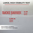 Text on a white background describing 'Smoke Barrier' with specifications.