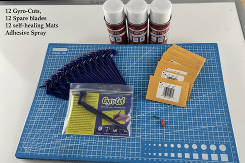 Gyro-Cut Elementary Art Classroom Pack – 12 Student Tools, Blades & Adhesive