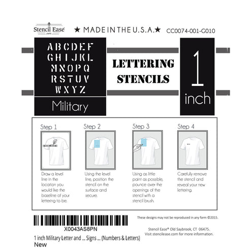 Military Font Letter and Number Pack
