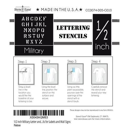 Military Font Letter and Number Pack