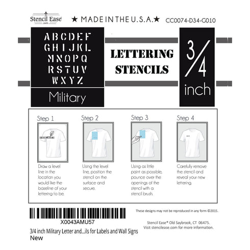 Military Font Letter and Number Pack