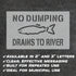 No Dumping Drains to River Storm Drain Stencil
