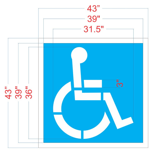 ADA Compliant handicap stencil 36 "