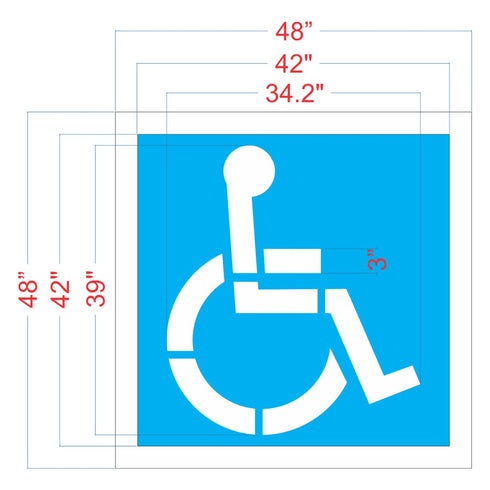 39" Handicap Stencil ADA compliant