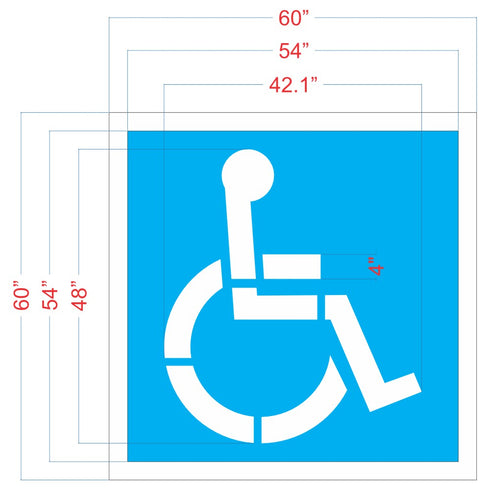 48" ADA Compliant Handicap Stencil