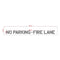 Durable NO PARKING - FIRE LANE stencil for marking fire access areas, complying with fire safety regulations.