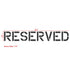 Reserved Parking Stencil 12" measurements