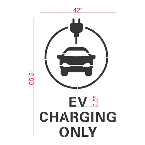 EV Charging Only Stencil