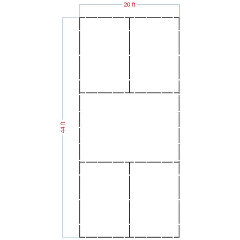 Pickleball Court Full Court Stencil Set