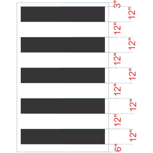 Crosswalk line dimensions