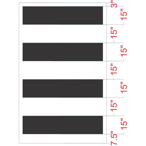 Crosswalk line dimensions