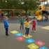 Multi-Colored Hopscotch Playground Stencil