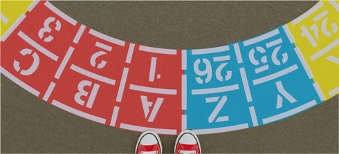 Alphabet & Number Game RIng Playground Stencil