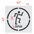 Measurement chart for a '4 Spin' product with dimensions labeled.