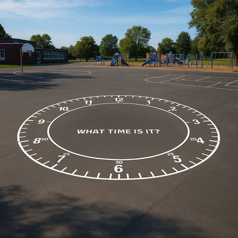 Analogue Clock Playground Stencil