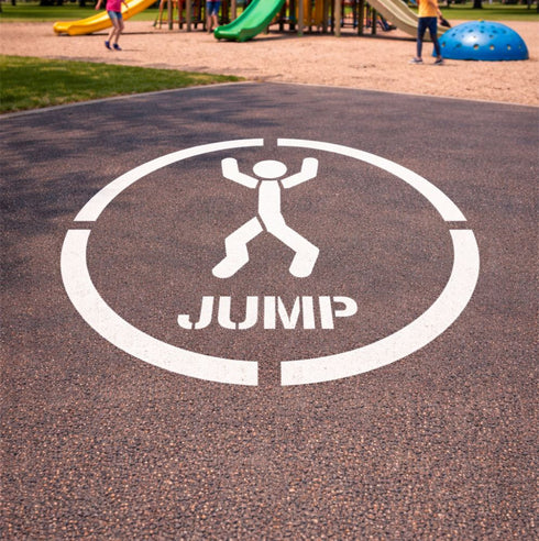 Fitness Circle Playground Stencils