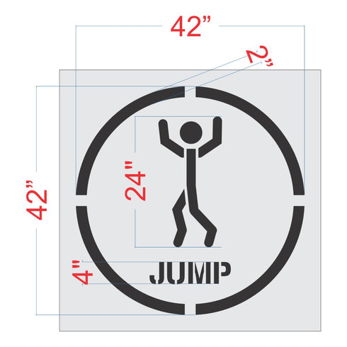 Fitness Circle Playground Stencils
