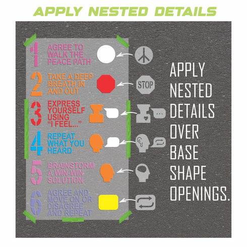 Peace Path Playground Stencil