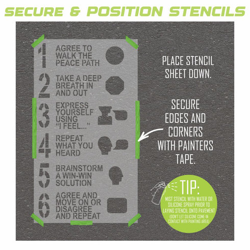 Peace Path Playground Stencil