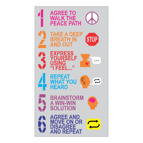 Mockup of the Peace Path Playground Stencil