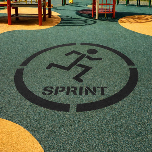Fitness Circle Playground Stencils