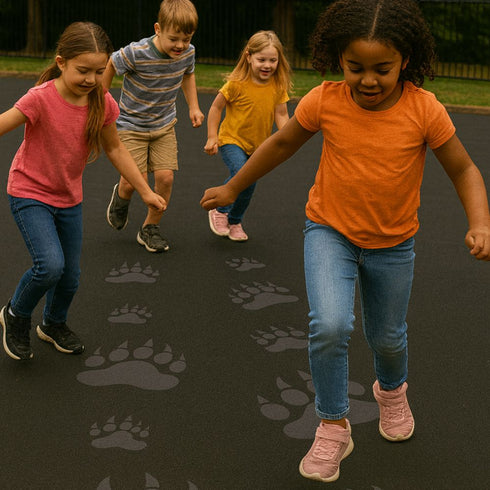 Bear Crawl Playground Stencil