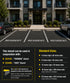 Available Dimensions and size suggestions for the Resident Parking Lot Stencil