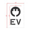 Electric Vehicle Charging Station EV with Plug Stencil 24" Measurements