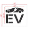 Electric Vehicle Charging Station EV Car with Plug Stencil 24" Measurements