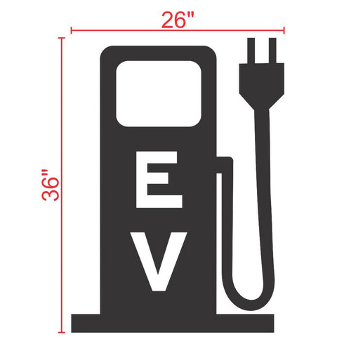 EV Charging Station Pump Stencil 36" Measurement
