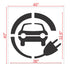 Electric Vehicle Charging Station Car with Plug Stencil 36" Measurement