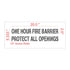 One Hour | Fire Barrier and Smoke Barrier Signs | Fire Code Stencils