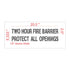 Two Hour | Fire Barrier and Smoke Barrier Signs | Fire Code Stencils