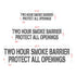 two hour smoke barrier protect all openings stencil