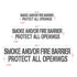 smoke and/or fire barrier protect all openings stencil