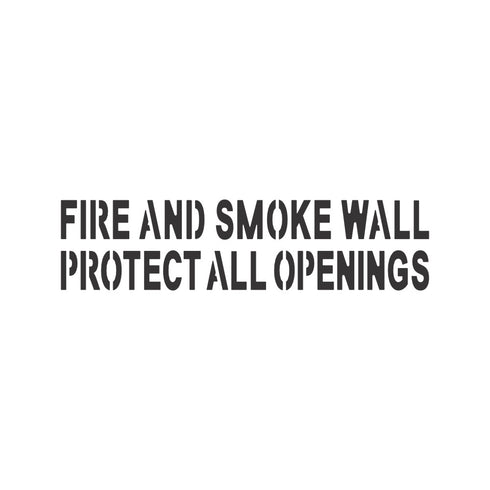 Fire and Smoke Wall Stencil for Fire Codes - Contractor Grade - Get it today for your project!