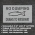 No Dumping Drains to Waterway Storm Drain Stencil