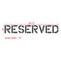 Reserved Parking Stencil 8" Measurements