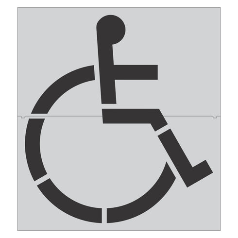 Walmart 84 inch Handicap Parking Stencil with measurements